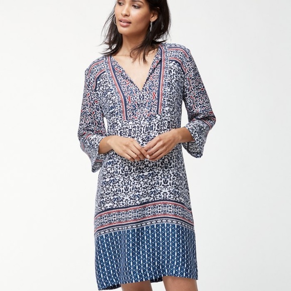 Tommy Bahama Dresses & Skirts - Tommy Bahama Women's Kamari Damask Tunic Ocean Deep Short Dress EUC
